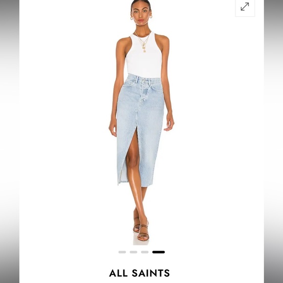 All saints denim maxi skirt - Picture 5 of 6
